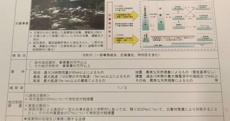 環境省から災害廃棄物（いわゆるガレキ）処理の対応支援を聞き取り　衆議院議員　きいたかし　福岡10区　(北九州市門司区・小倉北区・小倉南区)