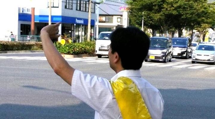 小倉南区・桜橋北交差点での朝のご挨拶　衆議院議員　きいたかし　福岡10区　(北九州市門司区・小倉北区・小倉南区)