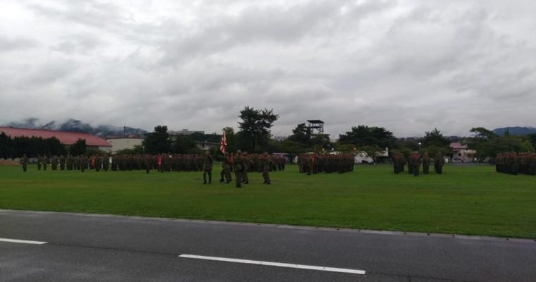 陸上自衛隊小倉駐屯地創立62周年記念式典、観閲式、観閲行進　衆議院議員　きいたかし　福岡10区　(北九州市門司区・小倉北区・小倉南区)