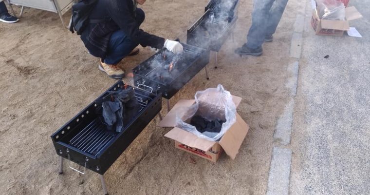 子どもたちの小学校の秋祭りの準備手伝い、フランクフルトを含め4500本を子どもたちのために　衆議院議員　きいたかし　福岡10区　(北九州市門司区・小倉北区・小倉南区)