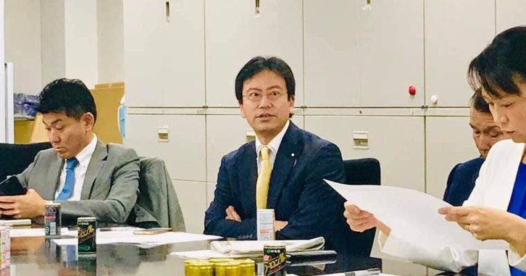 党の新コマーシャル発表会、松木けんこう前議員の誕生会、馬淵澄夫議員の国会復帰を祝う会　　衆議院議員　きいたかし　福岡10区　(北九州市門司区・小倉北区・小倉南区)
