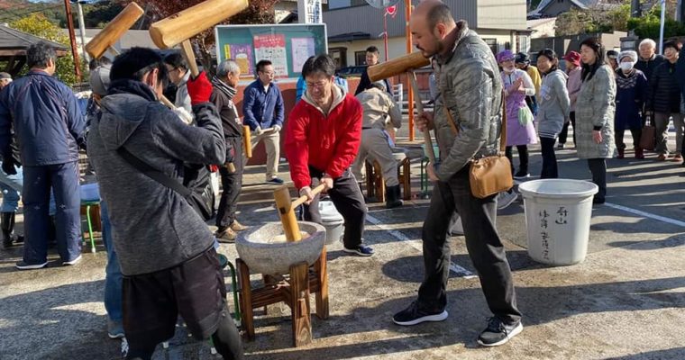 在住町内会のもちつき大会、小倉北区・寿山校区もちつき大会、門司区・大里東校区ふれあいもちつき大会、小森江西校区もちつき大会　衆議院議員　きいたかし　福岡10区　(北九州市門司区・小倉北区・小倉南区)