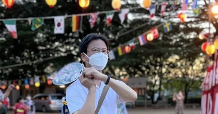 黒原自治会盆踊りに参加　衆議院議員　きいたかし　福岡10区（北九州市門司区・小倉北区・小倉南区）
