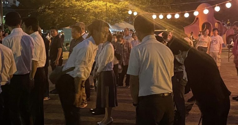 中島校区慰霊祭・盆踊りへ　衆議院議員　きいたかし　福岡10区（北九州市門司区・小倉北区・小倉南区）