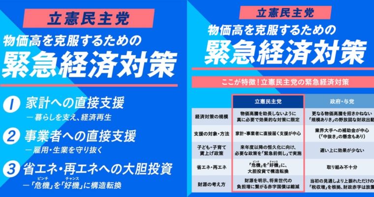 直接支援と構造転換、立憲民主党の緊急経済対策を発表　衆議院議員　きいたかし　福岡10区（北九州市門司区・小倉北区・小倉南区）