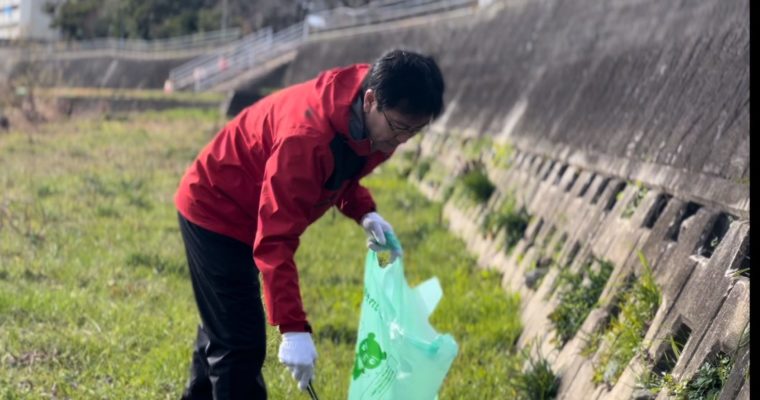 いつものように紫川へ　衆議院議員　きいたかし　福岡10区（北九州市門司区・小倉北区・小倉南区）