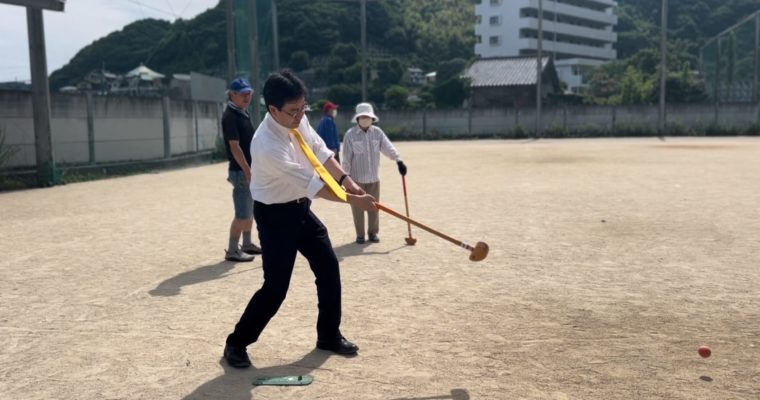 下手だけど始球式　衆議院議員　きいたかし　福岡10区（北九州市門司区・小倉北区・小倉南区）