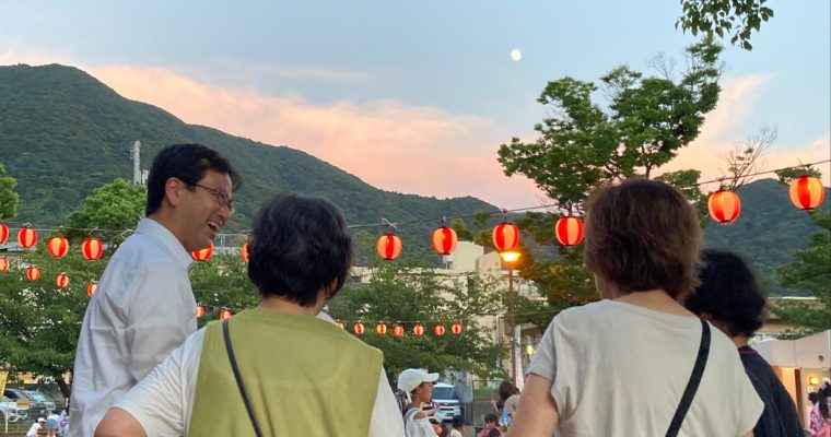 到津校区慰霊祭、大里柳校区盆踊り　衆議院議員　きいたかし　福岡10区（北九州市門司区・小倉北区・小倉南区）