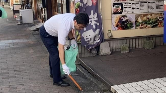 お盆を前に駅前清掃に参加　衆議院議員　きいたかし　福岡10区（北九州市門司区・小倉北区・小倉南区）