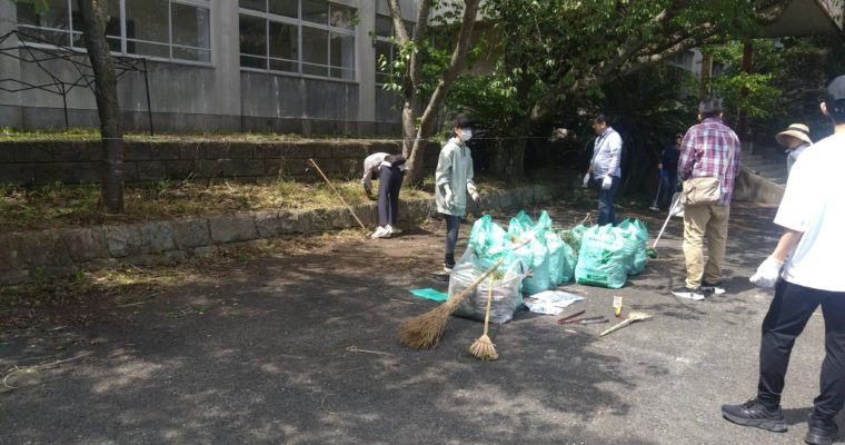 門司高校のお掃除会に参加。