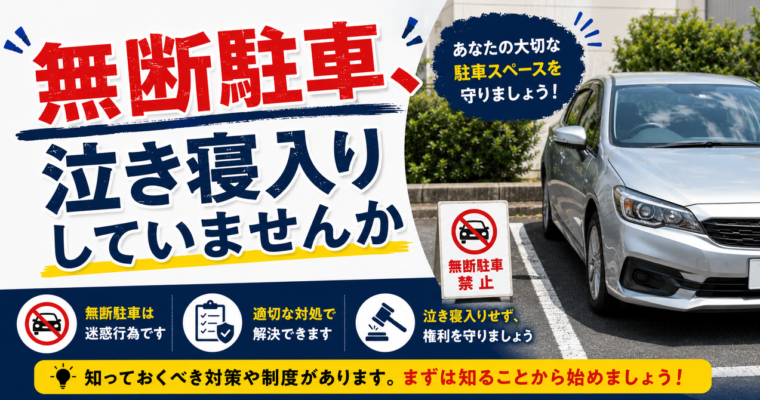 無断駐車、泣き寝入りしていませんか。